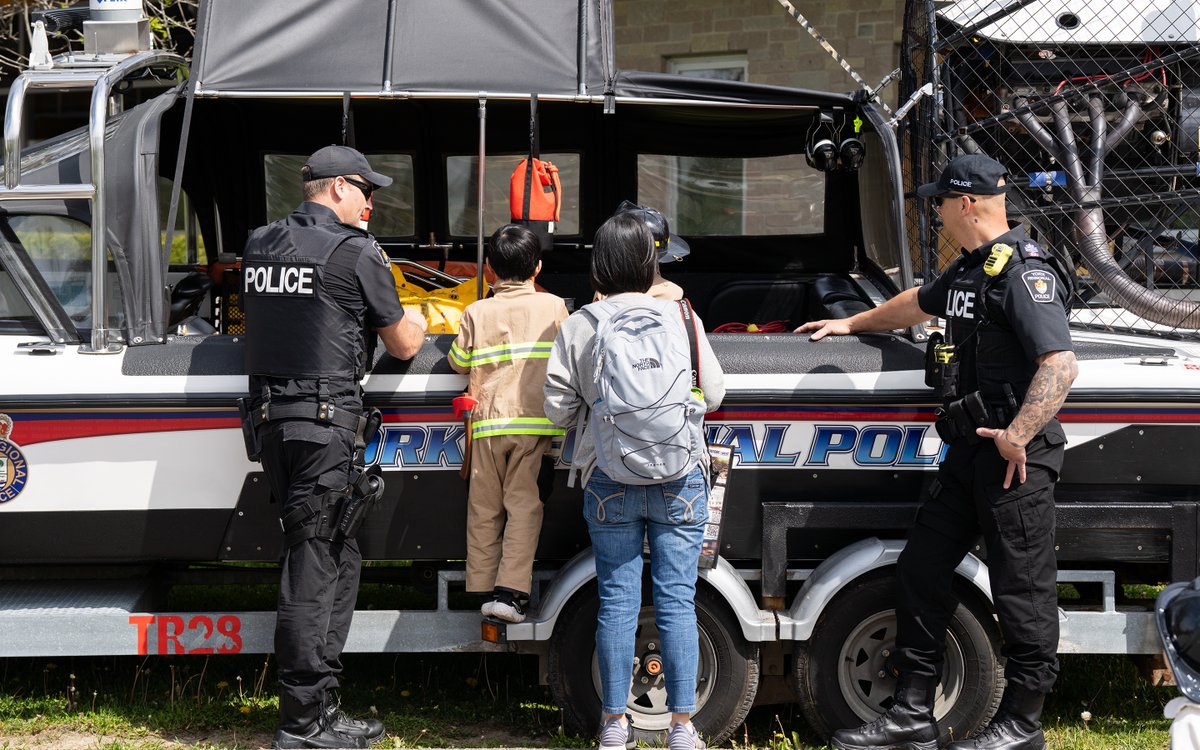 From boats to bikes, choppers to Chargers, @YRP vehicles were a hit at this weekend's #PoliceWeekON open house event in partnership with @YorkRegionGovt. Thanks to all who came out to see the tools our officers use to keep #YorkRegion safe. #DeedsSpeak #YRP #YorkRegion