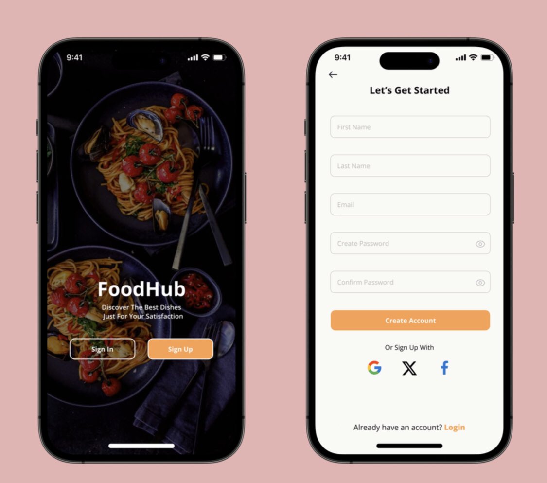 I Recently signed up for 100 days Daily UI challenge in a bid to help with Consistency. 

Todays task : Day 01 “Design a Sign up Page for anything” (I used food delivery app). #uidesign #dailyui