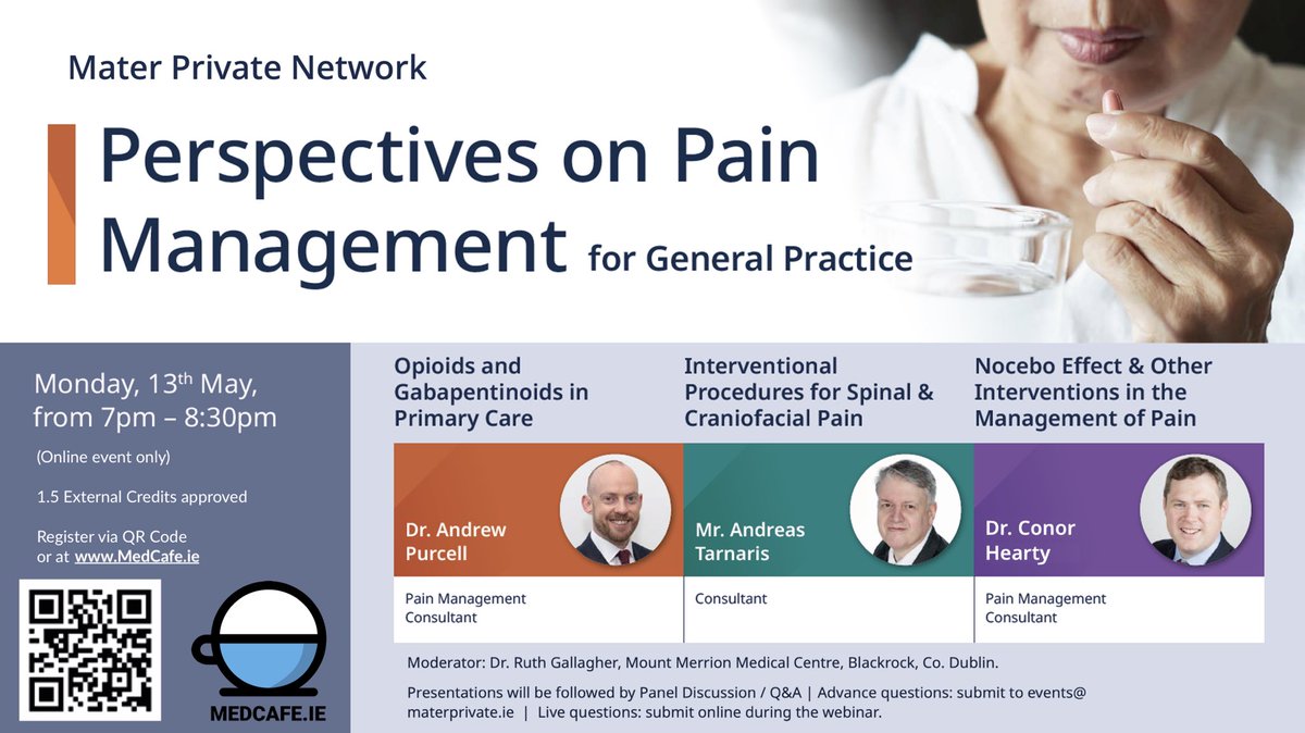 🚨1 hour warning Perspectives on Pain Management 🤕 📅Today, Mon 13th May ⏰7pm 'Opioids & Gabapentinoids in Primary Care'✅ 'Interventional Procedures for Spinal & Craniofacial Pain'✅ 'Nocebo Effect & Other Interventions in the Management of Pain'✅ 👩🏼‍🎓CPD See agenda ⬇️