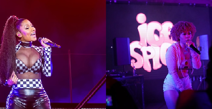 STREAMAPSE's tweet photo. A Compartive Analysis: The Reigning Queen Of Rap vs. Rap’s Prominent Princess – Nicki Minaj vs. Ice Spice! In the world of rap music, two female artists stand out among the rest – Nicki Minaj and Ice Spice. #NickiMinajvsIceSpice #ReadOn #StreamapseMagazine https://t.co/hespy5Rclz https://t.co/QfKrp8EhDo