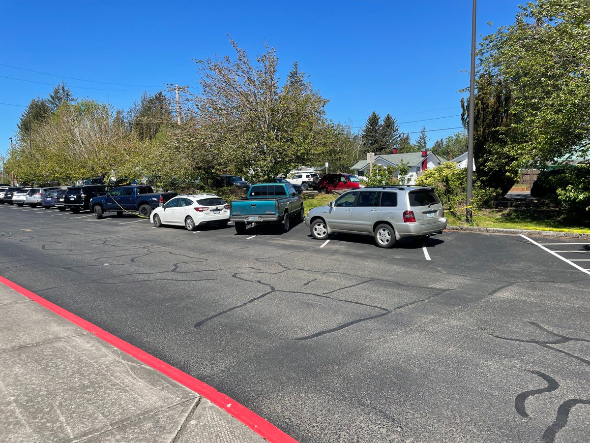 derwood73's tweet photo. Coming to work brought a bit of a surprise. Our seniors enacted their annual prank by parking their cars covering all of the staff spots. They even added caution tape for good measure. It was very refreshing to see a non-destructive senior prank. @CorbettSchools #OneCorbett https://t.co/lfgdhpcGhh
