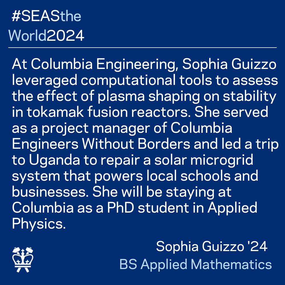 Congratulations @CUSEAS @APAMMSECU Sophia Guizzo - Applied Physics Faculty Award Winner #SEAStheWorld2024 apam.columbia.edu/2024-apam-seni…