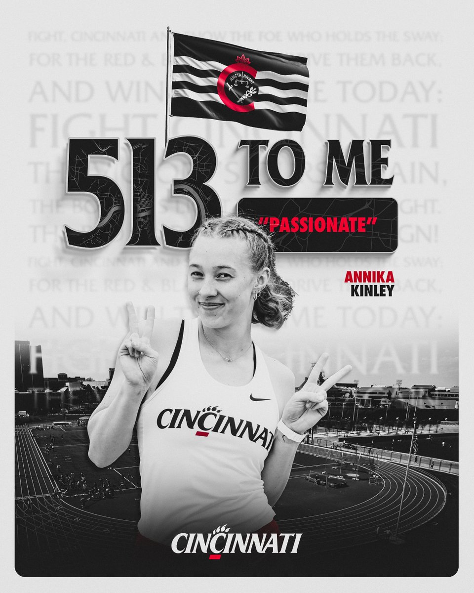 Here's what the 513 means to Annika Kinley. Join @CincyReigns as it seeks to add 513 new members, helping Bearcats student-athletes continue to reign on and off the track! 🔗: gobearcats.com/reigns
