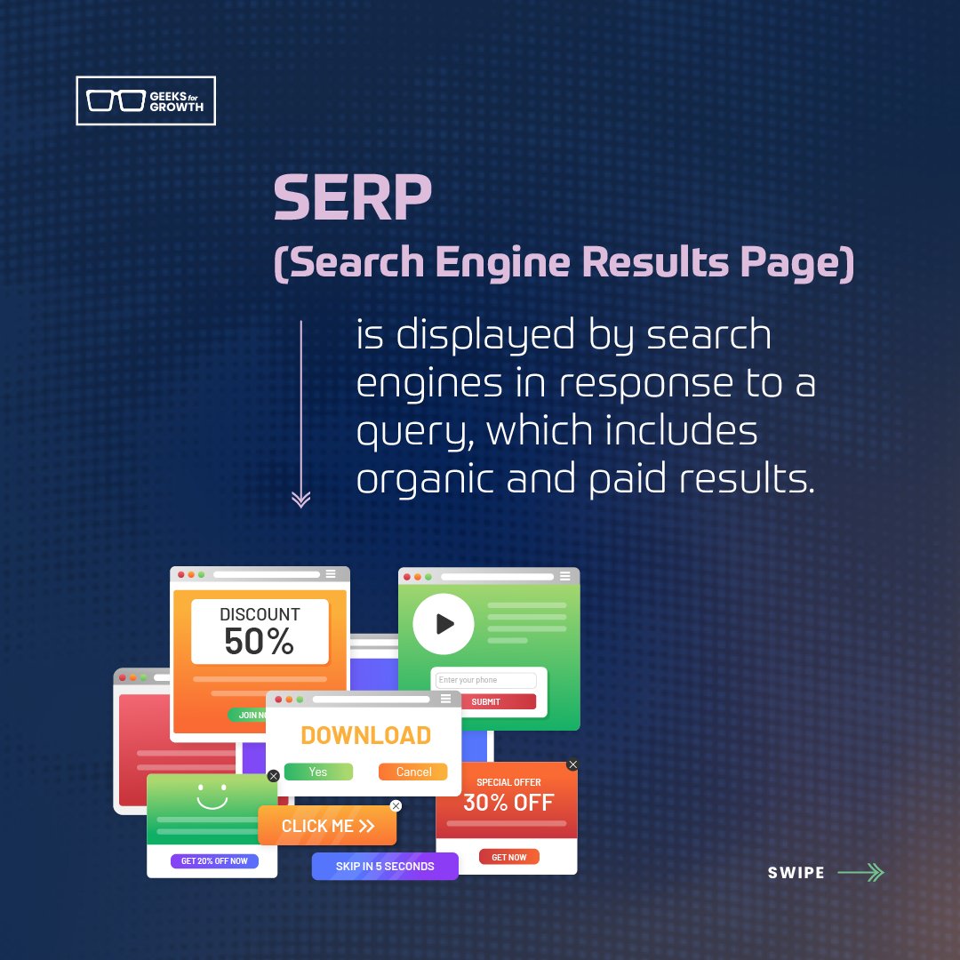 GeeksforGrowth's tweet image. 🔍 Ever wondered how Google conjures up the perfect results? SERP is like a mystical book revealing all the answers to your queries. SERP also helps you explore a world of organic and paid results, guiding you to the information you seek. #SERP #SearchEngineMagic #GeeksForGrowth