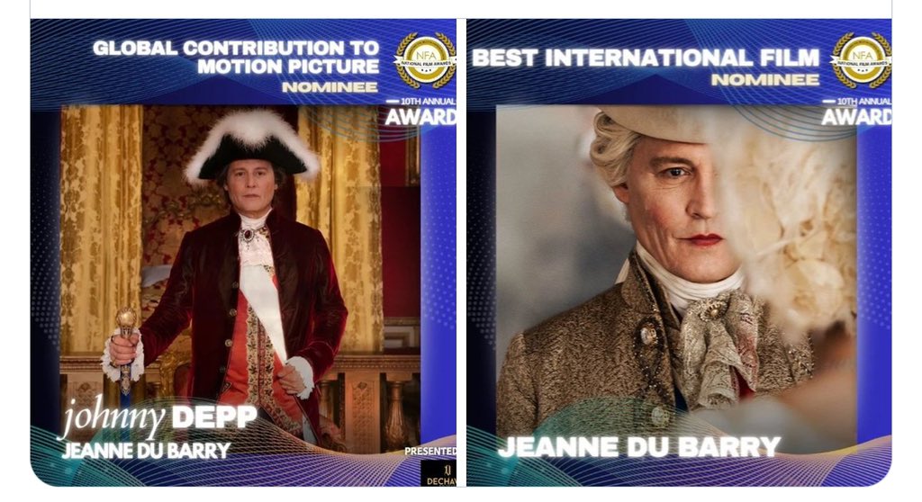 #JeanneDuBarry
#StartingOnNetflix
#WATCHonMay16th 
🎞️⚜️🌟🙌🇫🇷👑🇫🇷🙌🌟⚜️🎞️
#NominatedByNationalFilmAwards2024
#GlobalContributionForMotionPicture2024
#MaïweenBestDirector 
#BestInternationalFilm2024 
#JohnnyDeppBestActor 
🇫🇷⚜️👑🌟🌟🌟🌟🌟👑⚜️🇫🇷