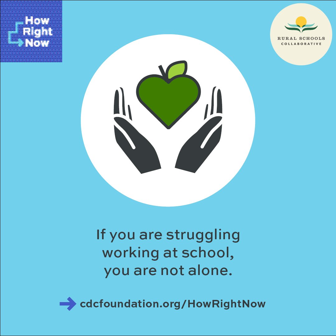 Rural_Schools's tweet photo. A lot is being asked of people working in schools. The challenges you are facing are hard – you don’t have to go through them alone. It can help to connect with someone you trust, whether at school or outside of work. Learn more: https://t.co/f59E3YApDq
#HowRightNow #Teachers https://t.co/VPJJ2xWBUz