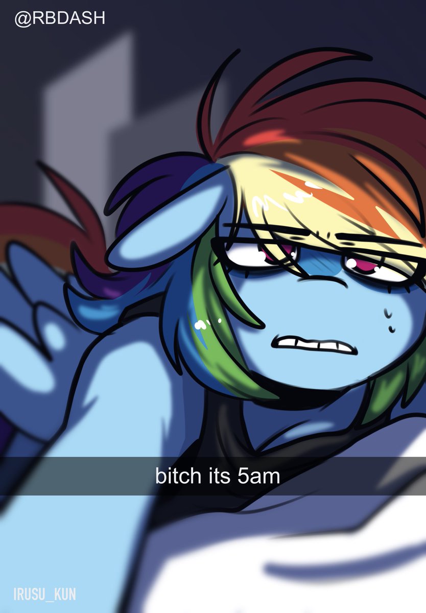 What I think Applejack and Rainbow Dash snapchat conversations would be like