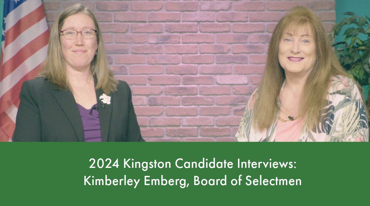 Get to know the candidates running for office in Kingston by watching this series of candidate specials, all leading up to the May 18th election: ow.ly/iZOC50RyTFq

#kingston #kingstonma #kingstonmass #townofkingston #rolllake #slrespecthelake #lakerpride
