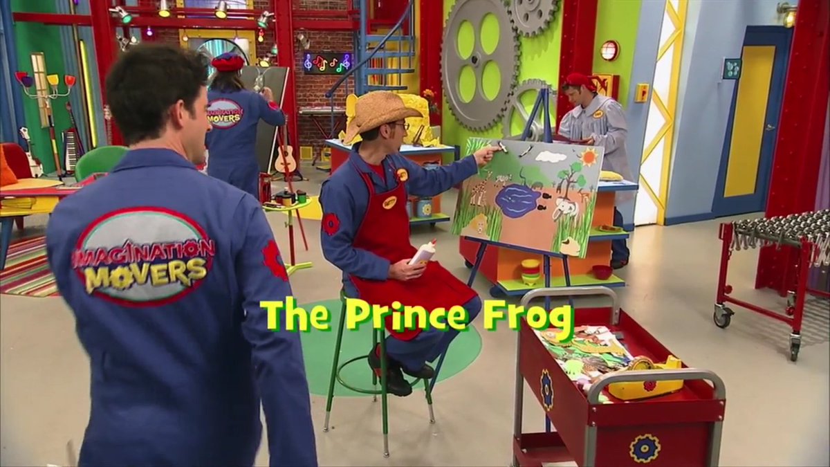 Disney_Wiki's tweet photo. Today marks the 13th anniversary of the #ImaginationMovers episode, "The Prince Frog", written by Jennifer Heftler, Randi Barnes, Rick Gitelson, Vivien Mejia &amp; Michael G. Stern and directed by Joe Menendez.
The Imagination Movers help an out of place prince turn back into a frog. https://t.co/SDYq8dmQlg