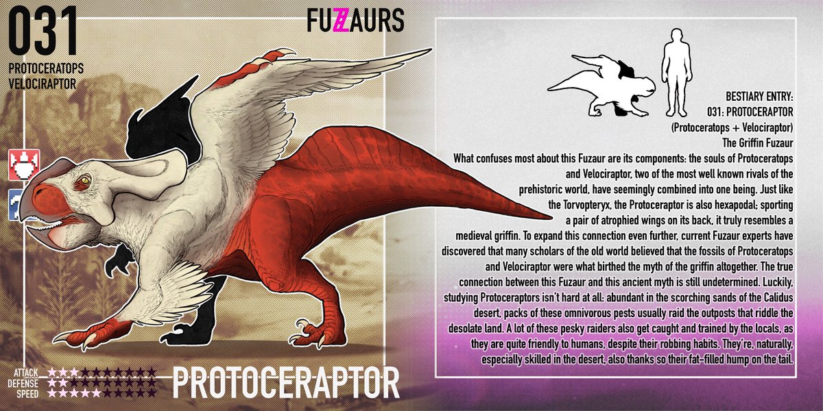 FUZAUR n.031: PROTOCERAPTOR 
(Protoceratops + Velociraptor)