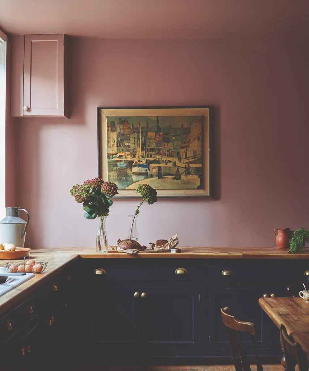 A light or dusty pink for your island or walls can almost act as a neutral, which, when teamed with neutral cabinetry, creates a sense of serenity. Best Kitchen & Bathroom Remodeler#dogoodwork #kitchendesign #hgtv #kitchen #bathroom #homeimprovement #home #remodeling #remodel