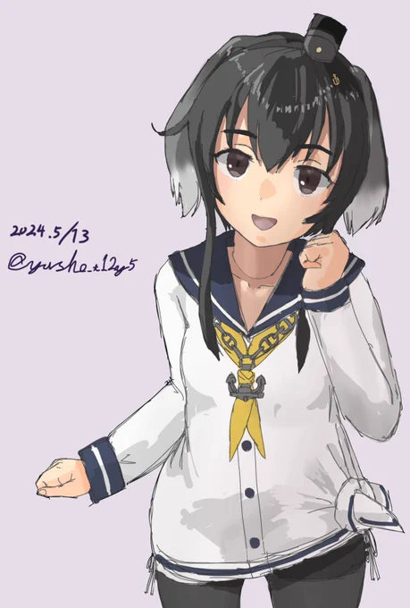 時津風 あゝ時津風 時津風  時津風とは 時津風なり #艦これ版深夜の真剣お絵描き60分一本勝負 #艦これ版真剣お絵描き60分一本勝負_20240513