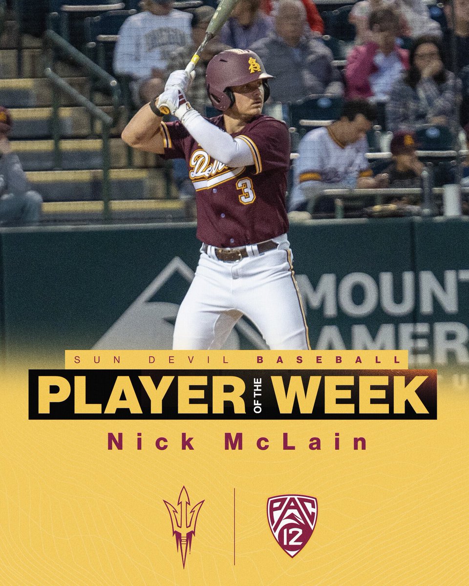 BACK 2 BACK 🫡 Nick McLain is your Pac-12 Player of the Week for the second week in a row! 😈 #ForksUp /// #O2V