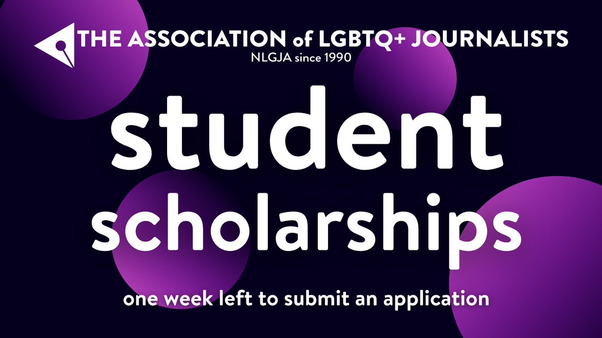 There is just one week left to apply for one of our student scholarships! Applications for the Leroy F. Aarons and Kay Longcope scholarships are due at midnight ET on Monday, May 20. Learn more and apply at nlgja.org/scholarships/