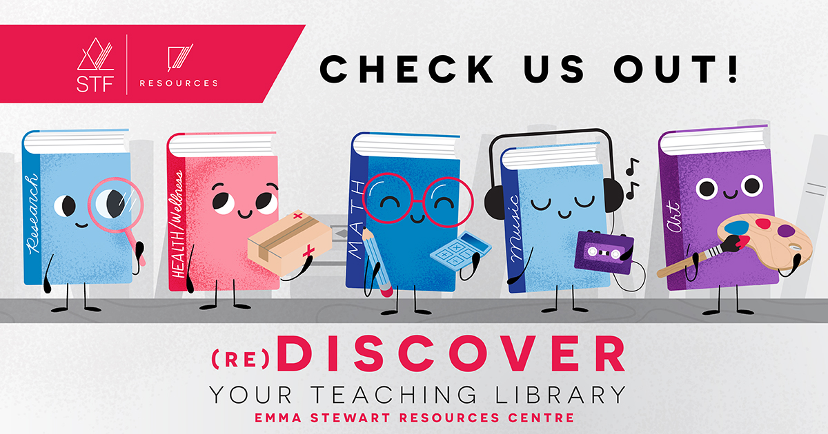 Did you know: @STFLibrary has the resources to meet teachers’ classroom, research and professional growth needs. Visit in person in Saskatoon, search the online catalogue or phone/email the library’s knowledgeable staff to request materials. 📚 Learn more: bit.ly/STFlibrary