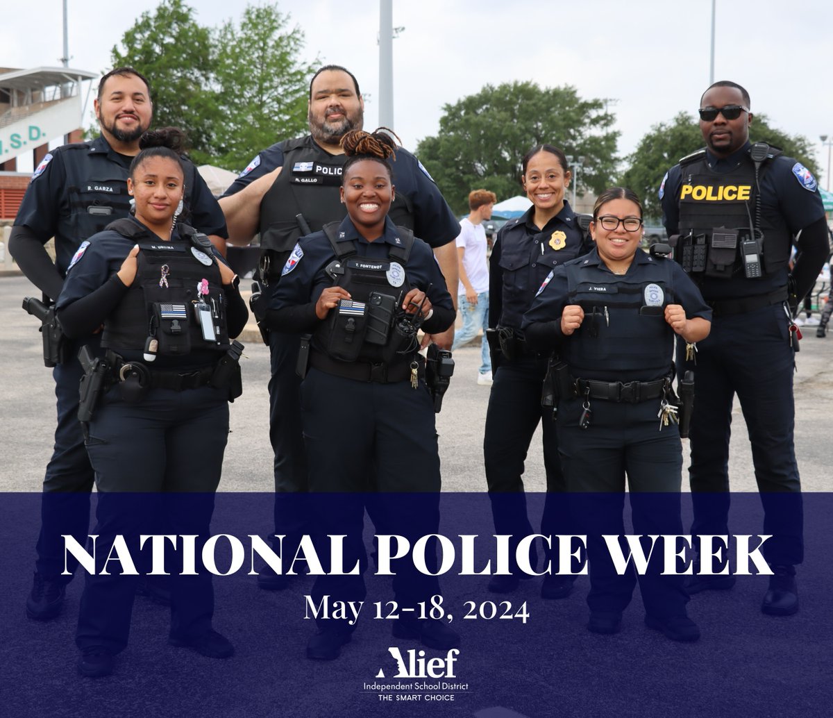 Happy National Police Week! We're deeply grateful to our district Police Services for their unwavering dedication to keeping our community safe. Through partnerships, training, and crisis readiness, they embody true service. Thank you to all who protect and serve!