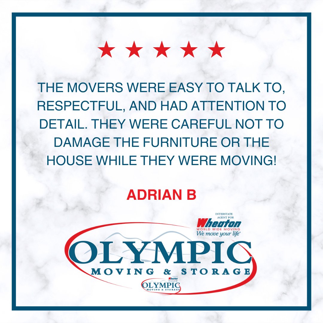 Olympic_Moving's tweet photo. Thank you for your review, Adrian! We love getting 5-star reviews on Google. If you want 5-star treatment, give us a call for a free no-obligation quote: 877-547-7173. https://t.co/FbBwSJ47ml