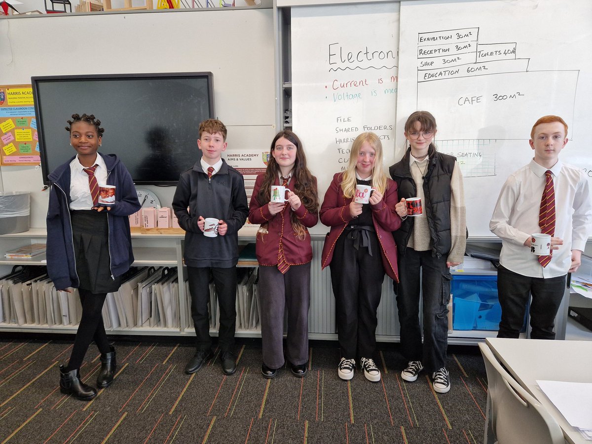 We had some of our <a href="/TheHarrisPledge/">HarrisPledge</a> wider experience pupils in the department today designing their own mugs! We even had some time to test them out ☕️☕️
