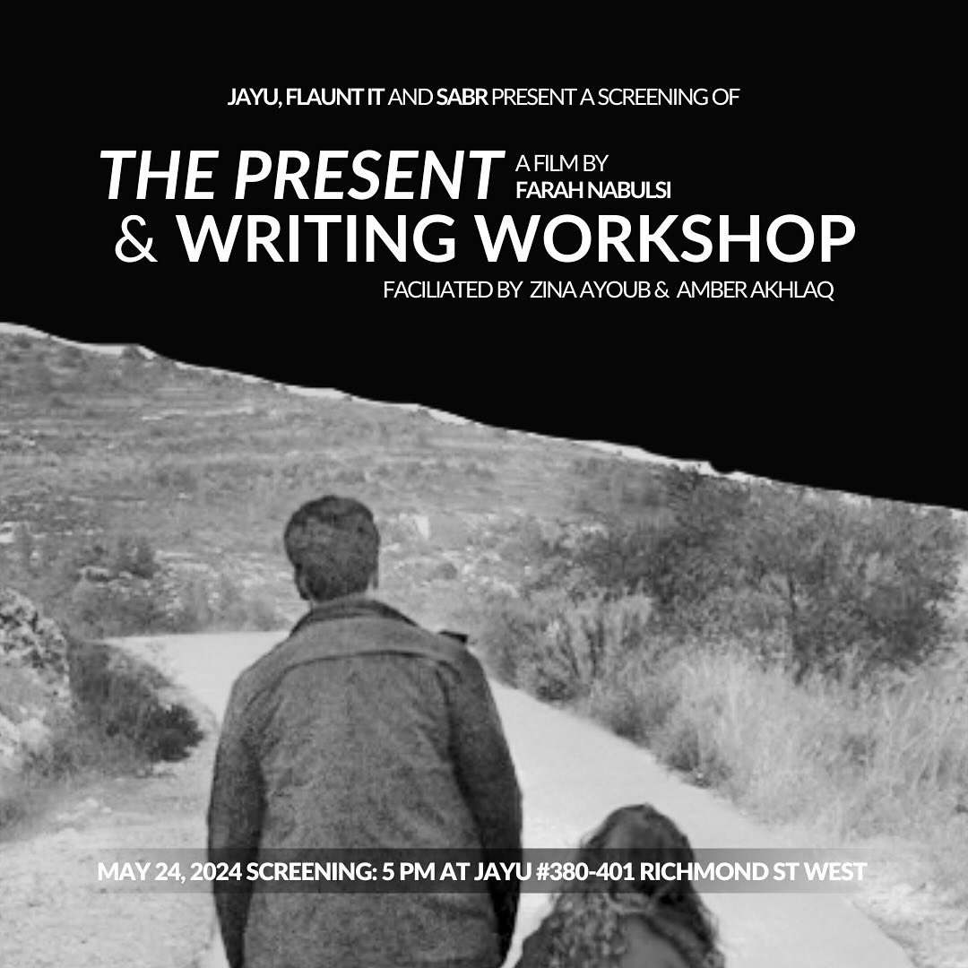 JAYU (@jayucanada) on Twitter photo We’re screening “The Present” with <a href="/FlauntItCo/">Flaunt It Movement & Collection</a> followed by a creative writing working facilitated by SABR Project on May 24! Learn more at JAYU.ca/echoes-palesti… 🍉 We’re screening “The Present” with <a href="/FlauntItCo/">Flaunt It Movement & Collection</a> followed by a creative writing working facilitated by SABR Project on May 24! Learn more at JAYU.ca/echoes-palesti… 🍉
