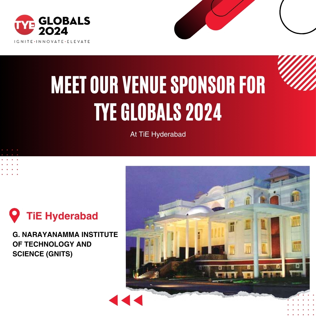 We’re thrilled to announce our prestigious venue partner for TYE Globals 2024! In the heart of innovation, TiE Hyderabad, the esteemed G. Narayanamma Institute of Technology and Science (GNITS) opens its doors to budding entrepreneurs. #TYEGlobals2024 #VenueSpotlight
