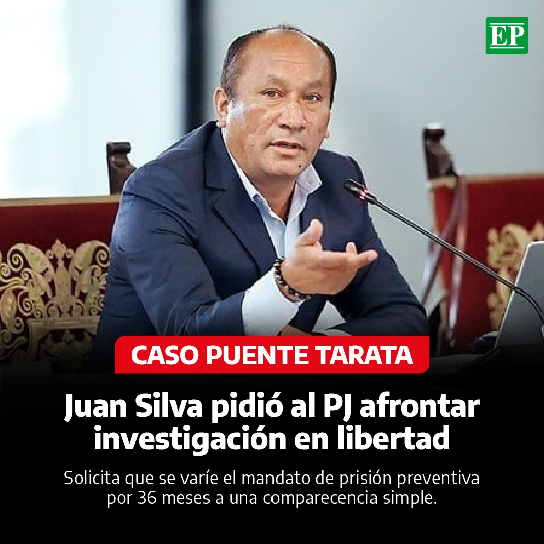 #Nacional | El exministro de Transportes, #JuanSilva, prófugo de la justicia, solicitó al #PoderJudicial (PJ) enfrentar en libertad la investigación preliminar en su contra por el caso Provias Descentralizado – #PuenteTarata. (1/2)