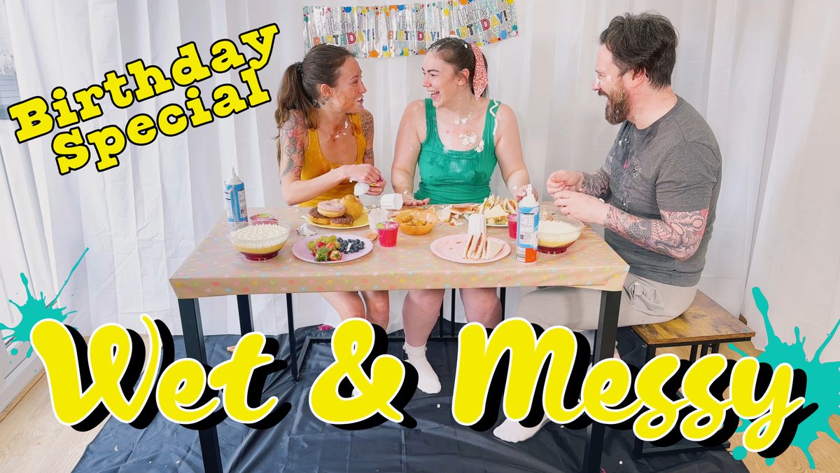 It's my Birthday tomorrow!!! 🥳
Which means my 2024 Birthday Messy Special will be dropping on all my platforms!!!

Featuring @LauraRose36374 &amp; <a href="/ChesterFeelix/">Chester Feelix</a>

Are you ready for the best kinkiest food fight you'll ever see?! 😂
