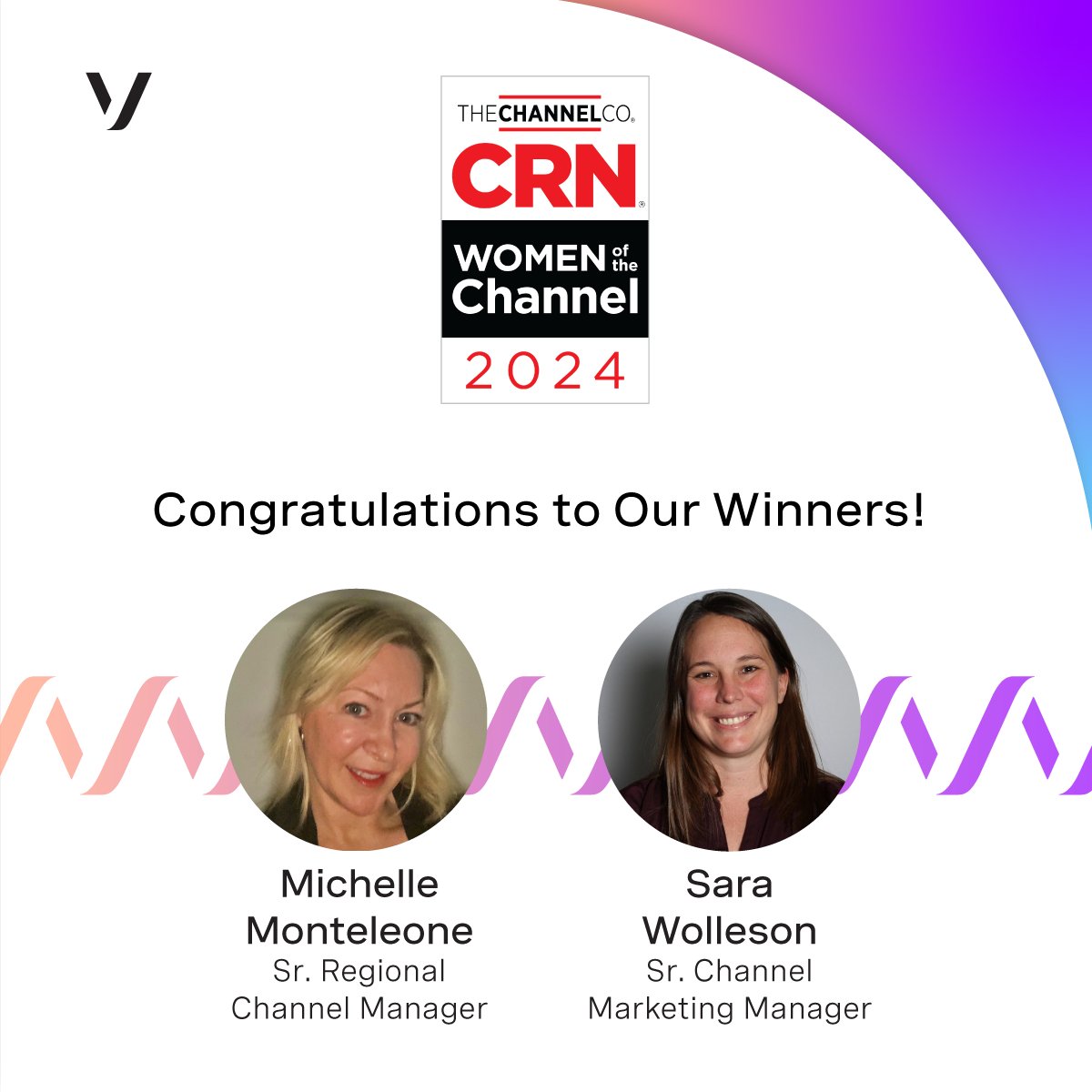 Congratulations to Sara Wolleson and Michelle Monteleone, @CRN #CRNWOTC24 honorees whose channel expertise and vision received recognition. bit.ly/3yhUC5f