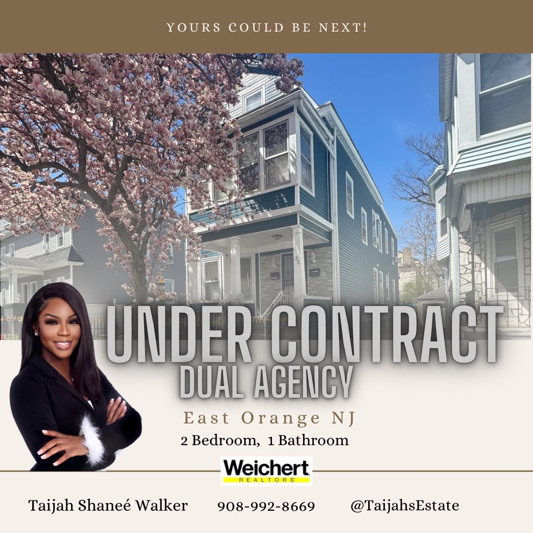TaijahsEstate's tweet photo. Congratulations to my clients and Happy Mother’s Day to me! 

My first listing is Under Contract, with me representing both sides! 

Time to celebrate! 🎉
#happymothersday #realtormoms #undercontract #eastorangenj #forrent #momsofrealestate #njrealestate #njrealtor #taijahsestate https://t.co/j427ITMDd2