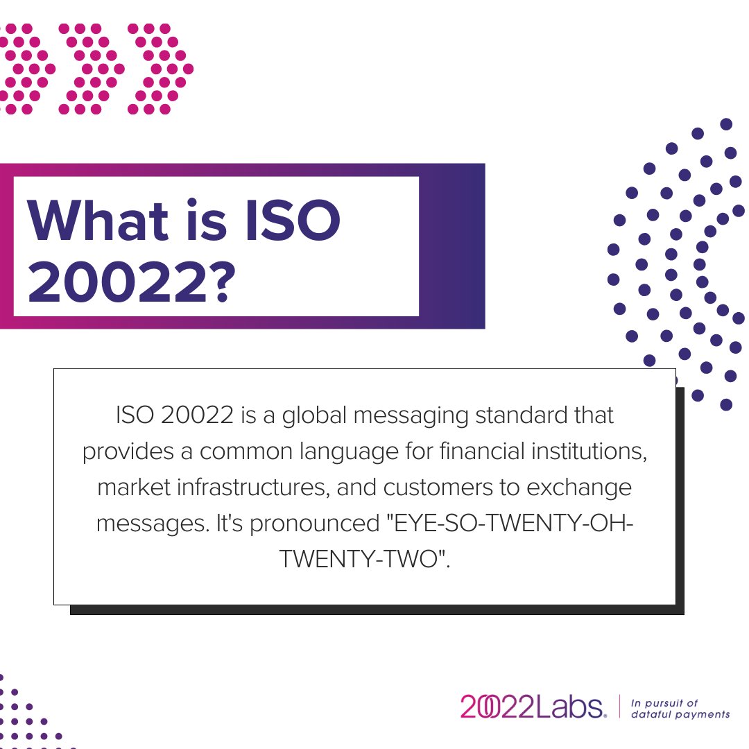 To enhance your understanding, let's delve deeper into what ISO 20022 is. At 20022 Labs, we specialize in guiding members through compliance with global financial messaging standards of ISO 20022. Click the link to learn more #20022Strong. 20022labs.com