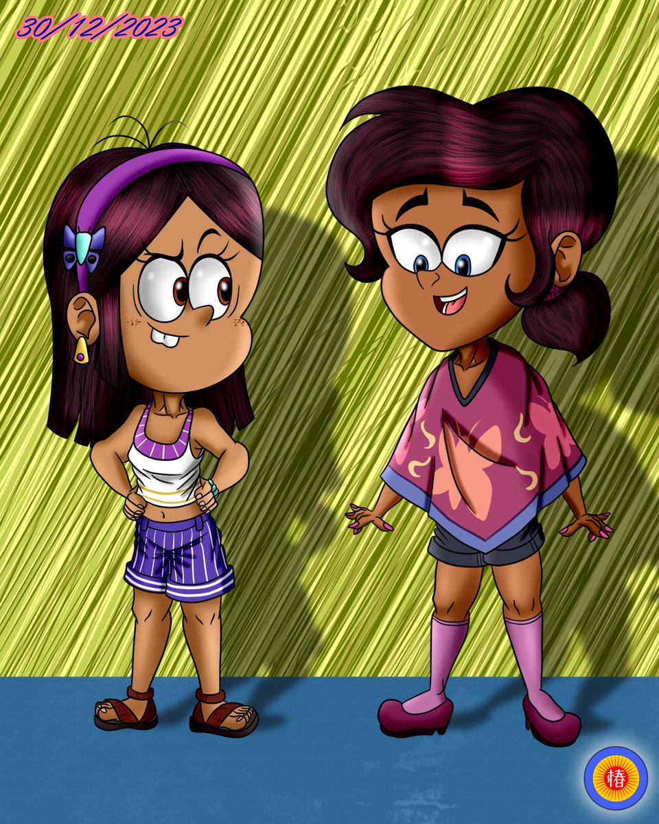 24) Ronnie Anne Santiago and Shara (Punguari) (30.12.2023) #Art #TLH #TheLoudHouse #TheCasagrandes #TheCasagrandesMovie #RonnieAnneSantiago #Shara #Punguari #CartoonArt #Nickelodeon #myart #myartwork