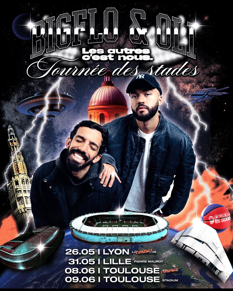 4 x 🏟️ c’est fou merci de nous faire vivre ça 🙏🏽 Toutes dernières places ici : bigfloetoli.show RT ( à l’ancienne)