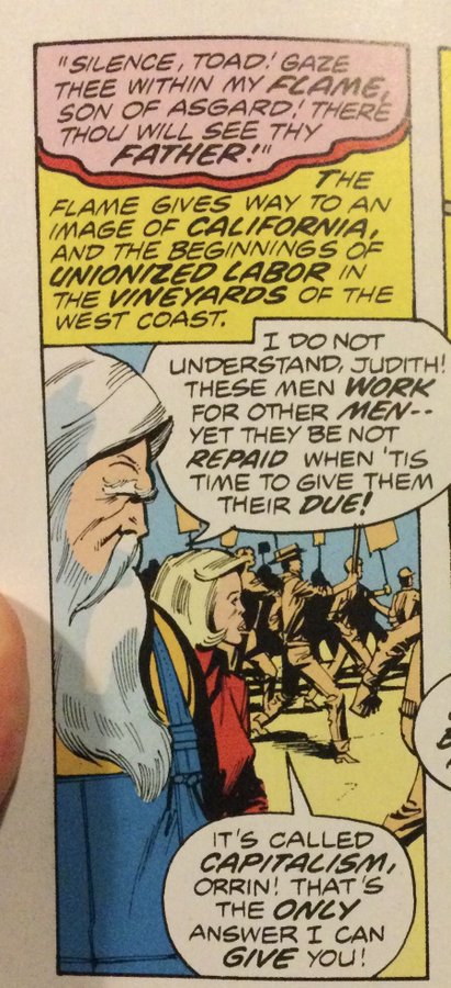 Say what you want about Odin being a bit of a dick to Thor sometimes but at least he was an anti-capitalism, pro-union kinda guy.