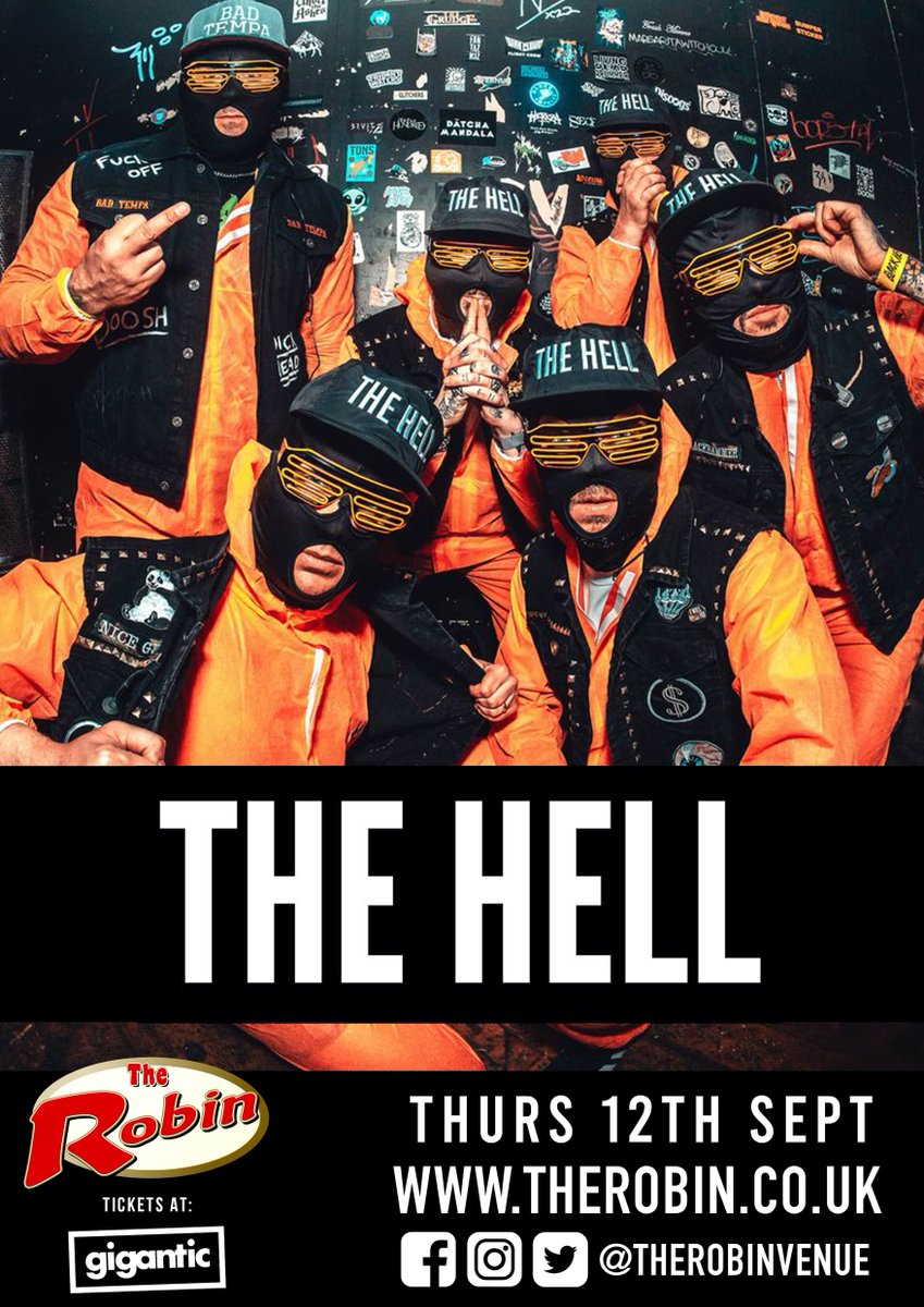 🚨 NEW SHOW ALERT 🚨 THE HELL will be bringing their unique brand of metalcore to The Robin Thursday 12th September! @thehellyoudick 🎟 - buff.ly/4dBGEeE #thehell #metalcore #livemusic #bilston #wolverhampton