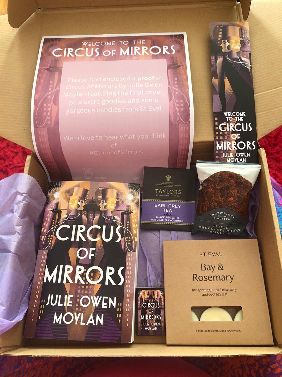 Hugest thanks to @beswick_jessie and @GabyYoung for this absolutely gorgeous package for #acircusofmirrors by @JulieOwenMoylan I can’t wait to read this with @Squadpod3 ladies 🩷