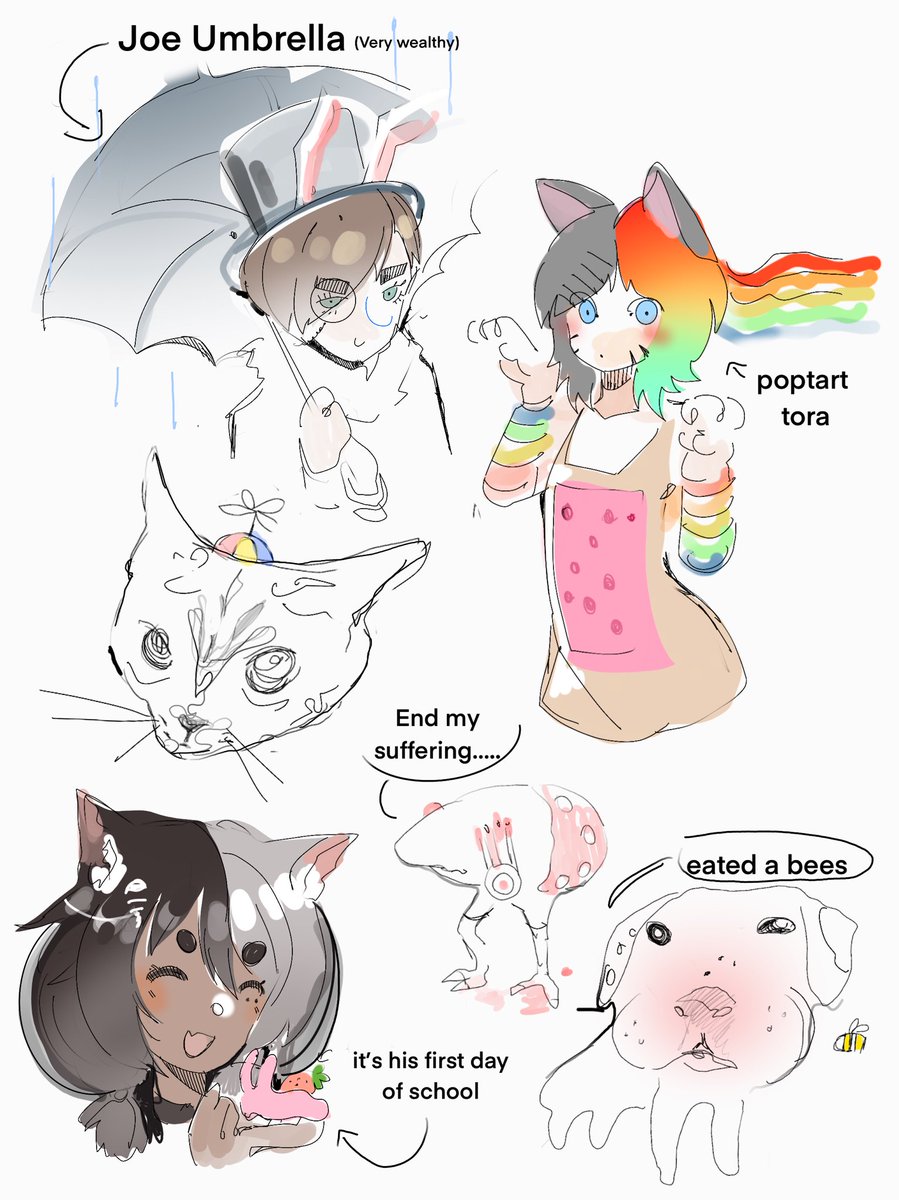 Abysmally shitty doodles from late last night LMAO