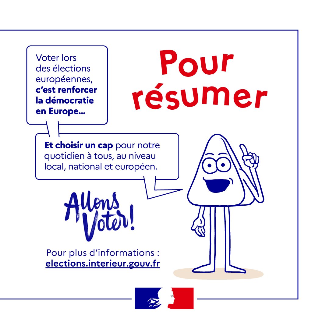 🇪🇺#AllonsVoter | Les élections européennes, c'est le 9⃣ juin prochain ! 🤔Mais pourquoi voter à cette occasion ? Un petit rappel s'impose ! ⤵️