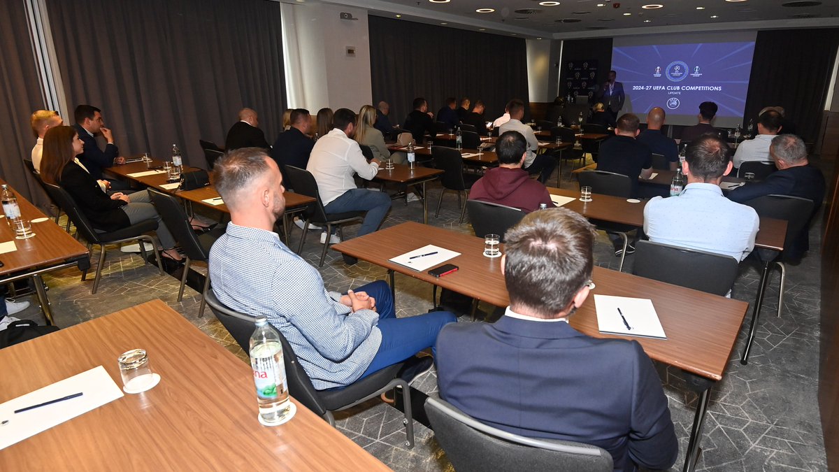 U Zagrebu su predstavnici @UEFA održali prezentaciju o novom formatu i kalendaru klupskih natjecanja pod okriljem krovne organizacije europskog nogometa. Hrvatski nogometni savez bio je domaćin uglednim predavačima i visokim dužnosnicima Uefe, zamjeniku glavnog tajnika Giorgiju