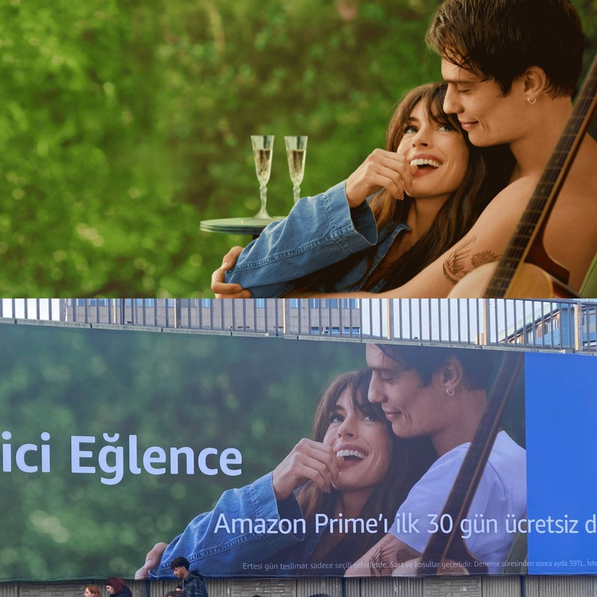 Amazon, Türkiye'de yayınladığı Amazon Prime reklam afişlerinden alkolü kaldırdı ve fotoğraftaki erkeğe tişört giydirdi.