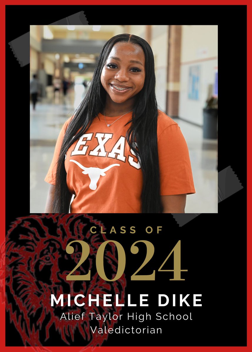 .@ATaylorHS 's brightest mind is none other than Michelle Dike! Thrilled to announce her journey to UT Austin, where she'll dive into Biomedical Engineering, shaping the future of healthcare. Join us in celebrating her remarkable achievements! #WeAreAlief 🎓