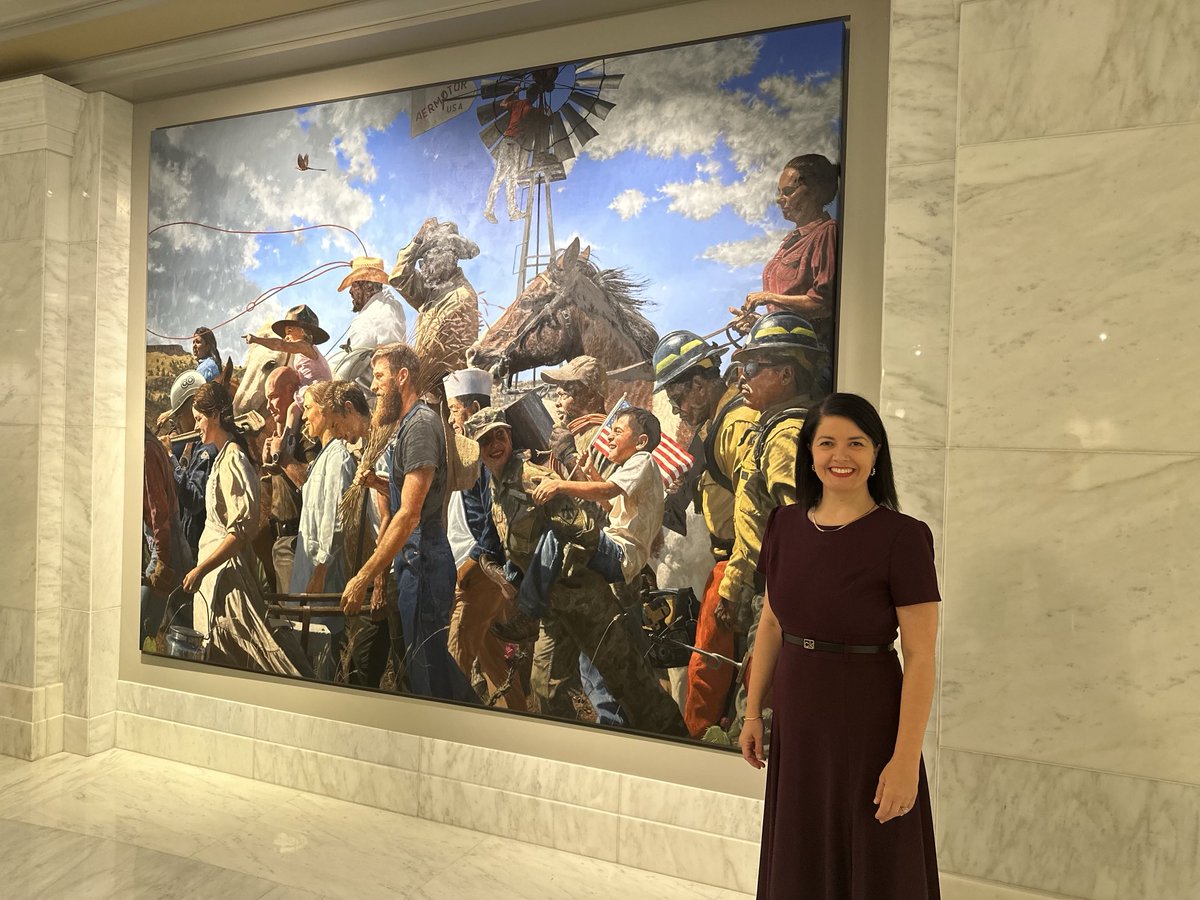 Amber Sharples (@amber_sharples) on Twitter photo Today was a historic day at The People’s House w/unveiling of Northwest quadrant (panel 3 of 4) of “Labor Omnia Vincit” by artist Lucas Simmons! Great work <a href="/OKArtsCouncil/">Oklahoma Arts Council</a> staff, led by our VPA team, showcasing the people, work ethic and diverse industries in NW OK! Today was a historic day at The People’s House w/unveiling of Northwest quadrant (panel 3 of 4) of “Labor Omnia Vincit” by artist Lucas Simmons! Great work <a href="/OKArtsCouncil/">Oklahoma Arts Council</a> staff, led by our VPA team, showcasing the people, work ethic and diverse industries in NW OK!