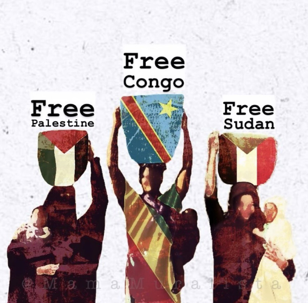 free palestine. free congo. free sudan. 

 free EVERY single country facing genocide, hardships and suffering.