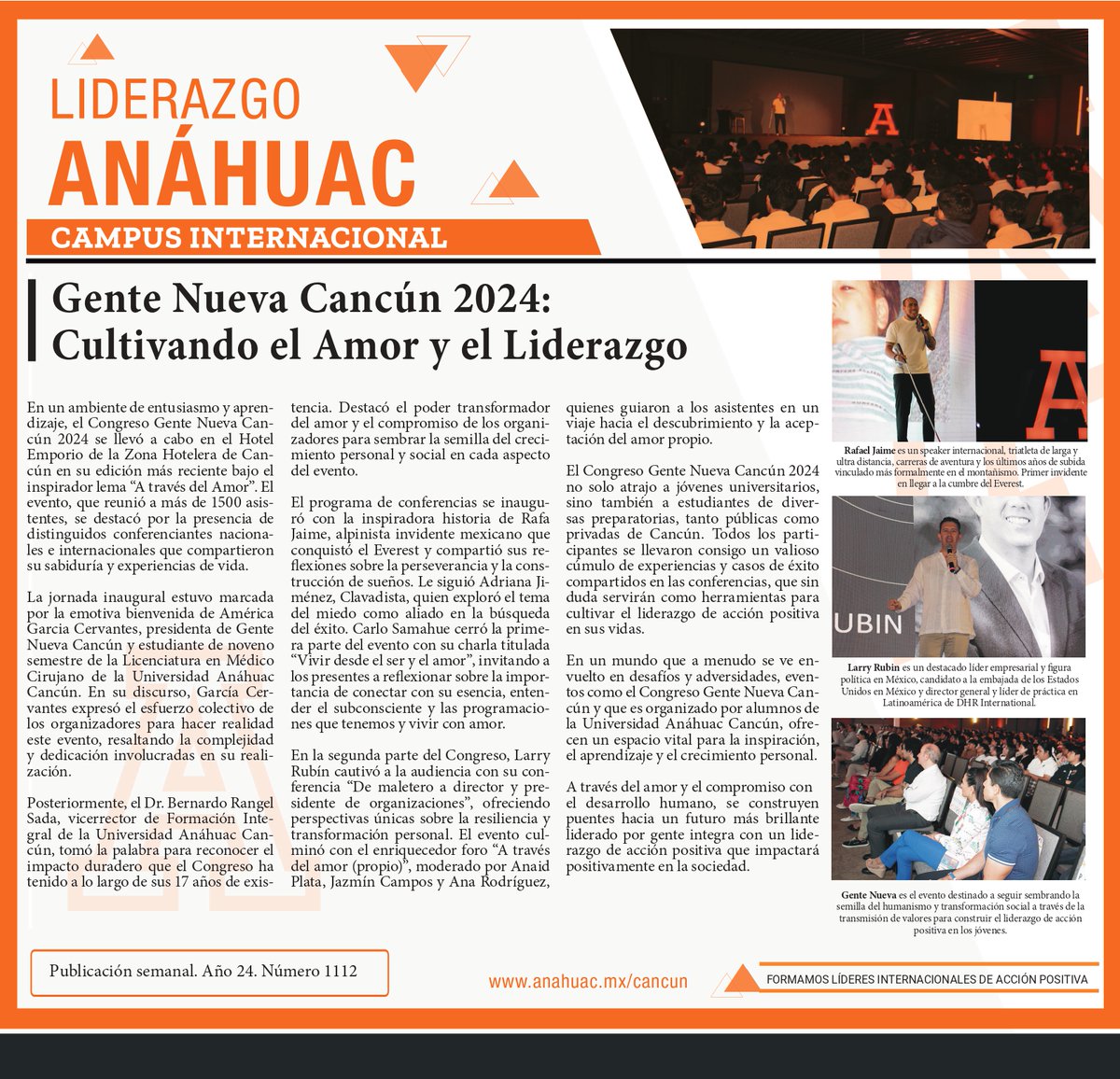 Les compartimos el Liderazgo Anáhuac publicado este domingo en el periódico 🗞️ Novedades de Q. Roo. bit.ly/3UGVoA5 🔸Somos Anáhuac, la Universidad Internacional de Cancún. #líderesinternacionalesdeacciónpositiva