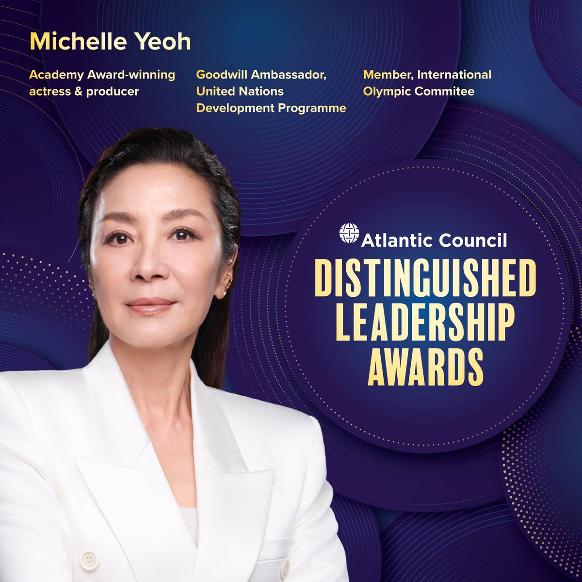 📅 Save the date 📅 On 16 May at 9am ET, the @AtlanticCouncil will honor our Goodwill Ambassador #MichelleYeoh with the 2024 Distinguished Artistic Leadership Award. 📺 Learn more and sign up now to watch the broadcast here: bit.ly/4b6YFiY #ACAwards