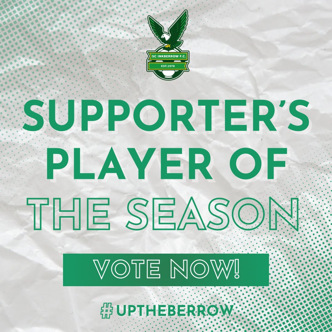 VOTE NOW ⬇️ This year we’re presenting Supporter’s Player of the season. So please have your vote on this prestigious award! Thank you for your generous support at home & away 🟢⚪️ Vote now : Link below 🗳️ forms.gle/SsTTt5PRibnB7B… #UpTheBerrow 🦅