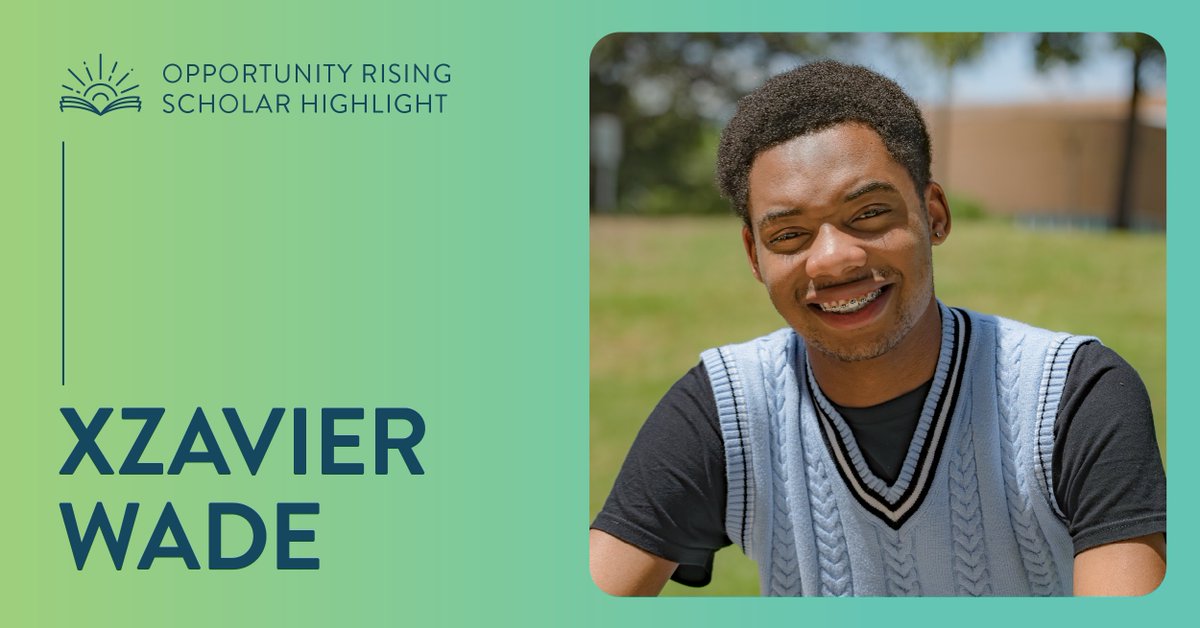 OppRising's tweet photo. Xzavier Wade is a college freshman and 2023 Opportunity Rising scholarship recipient whose story exemplifies the transformative impact of scholarships that open doors for students to advance their education. https://t.co/xDtjSOKA6L
