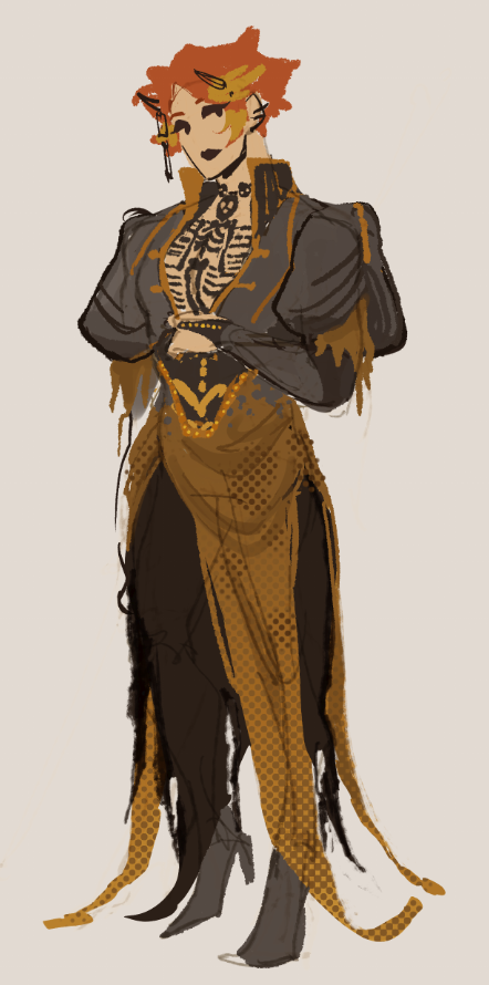 「[oc wip] skeleton lace 」|🔥WASHI WASHI🔥OPEN COMMISSIONのイラスト