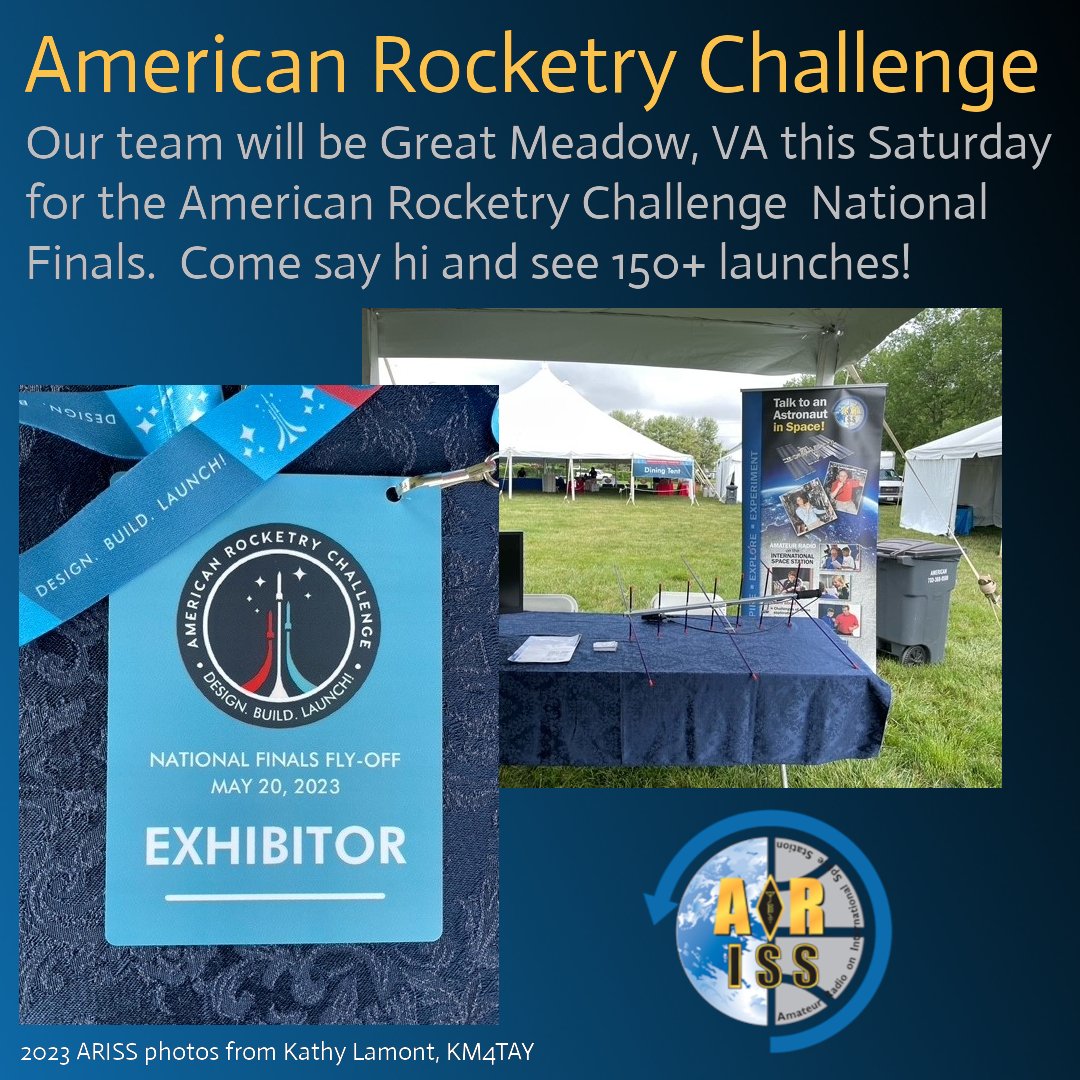 Need a tip to help get your US proposal completed this week? In addition to @hamvention our Education team will be at the American Rocketry Challenge National Finals Saturday. Stop by and see us there! rocketcontest.org/news/come-watc…