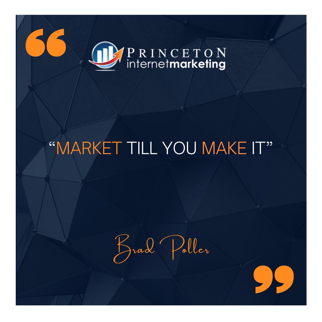 PIMNJ's tweet photo. "Market till you make it" - Brad Poller Learn more: https://t.co/jsDGNwYR26

#PIMNJ #marketing #digitalmarketing #business #tips #audience #useful https://t.co/tU5UYIWNzA
