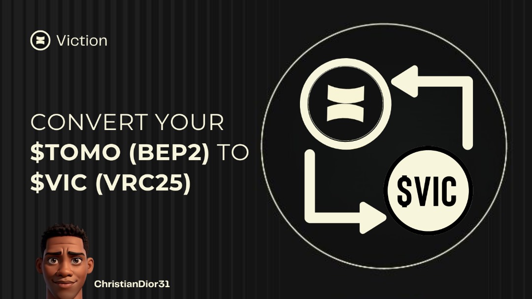 Attention Crypto Community! 

Calling all $TOMO BEP2 Holders! Don't miss out on this crucial update! 

It's time to level up your crypto game by converting your $TOMO (BEP2) tokens to $VIC (VRC25) for a smoother and more rewarding experience. 

Here's what you need to do:
1️⃣