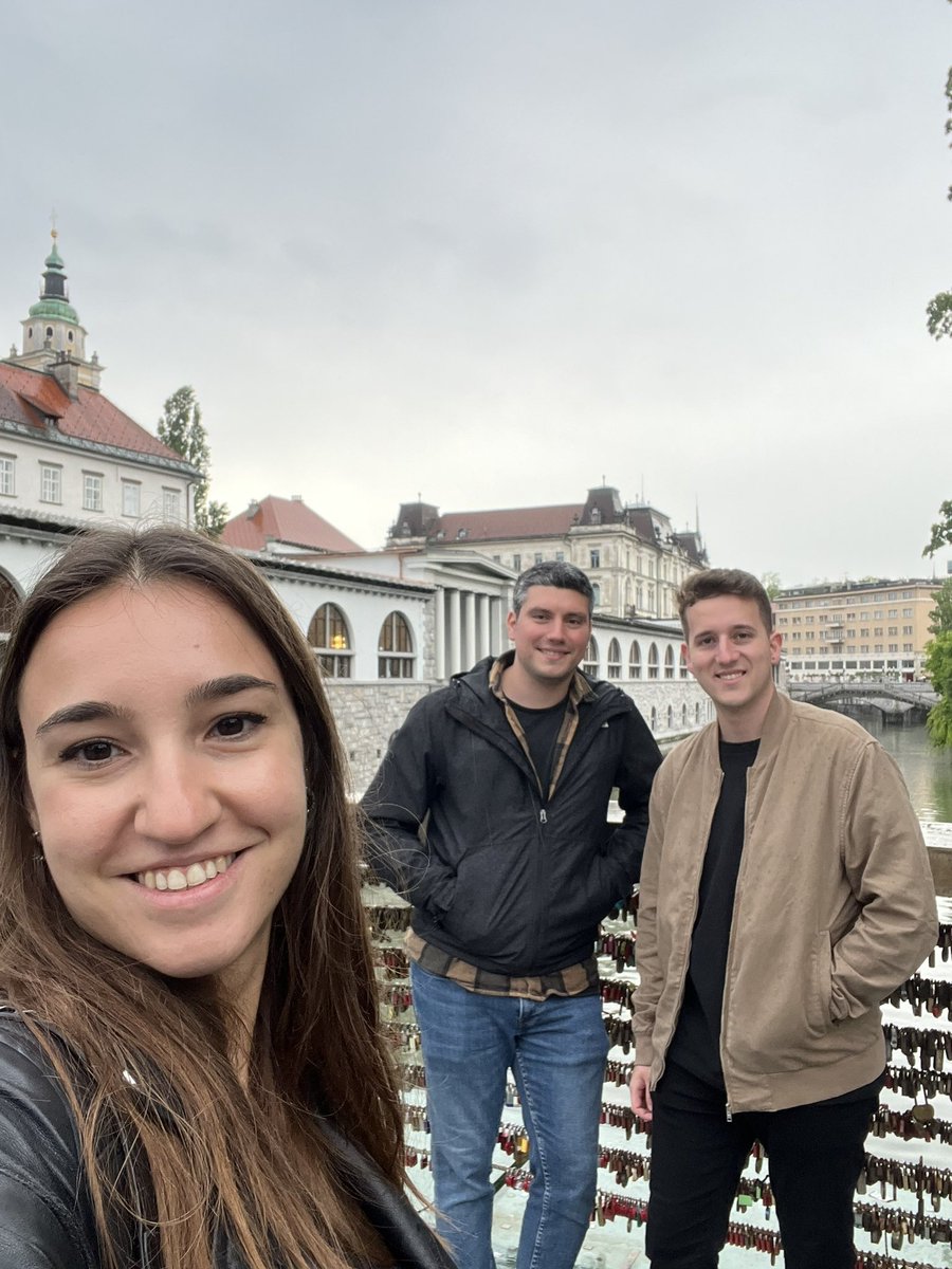 Javi, Andrea and Pol in Ljubljana with #daemoncost #ml4ms. Thanks @_RossiKevin for organizing!